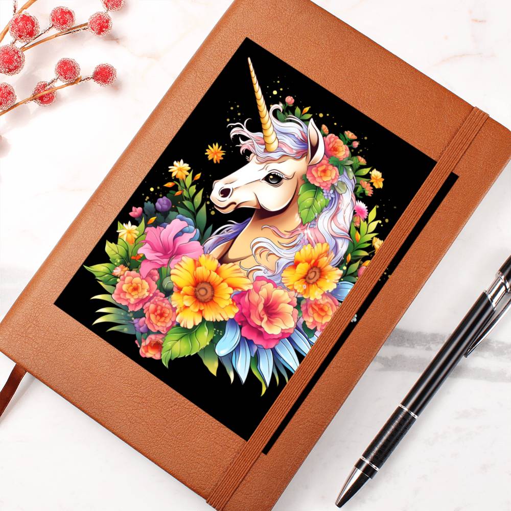 Cute Unicorn 045 - Vegan Leather Journal