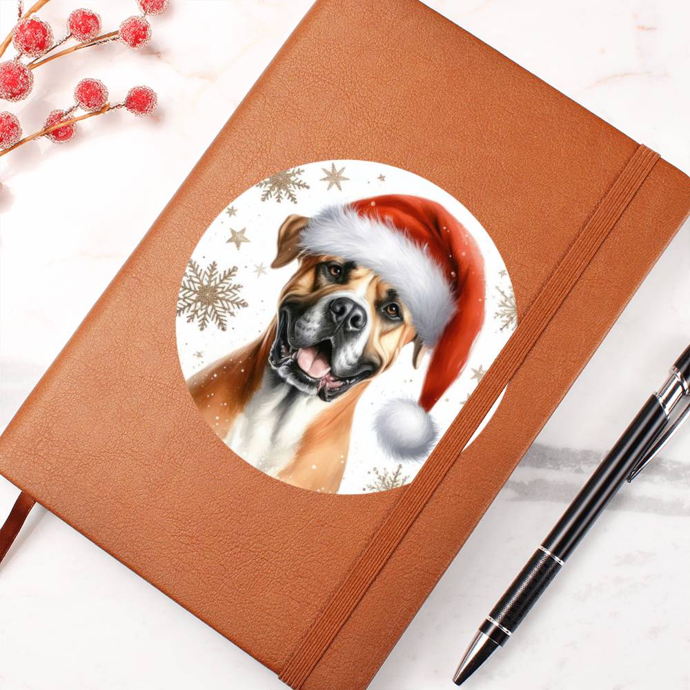 Christmas Dog - Dogo Argentino - Vegan Leather Journal