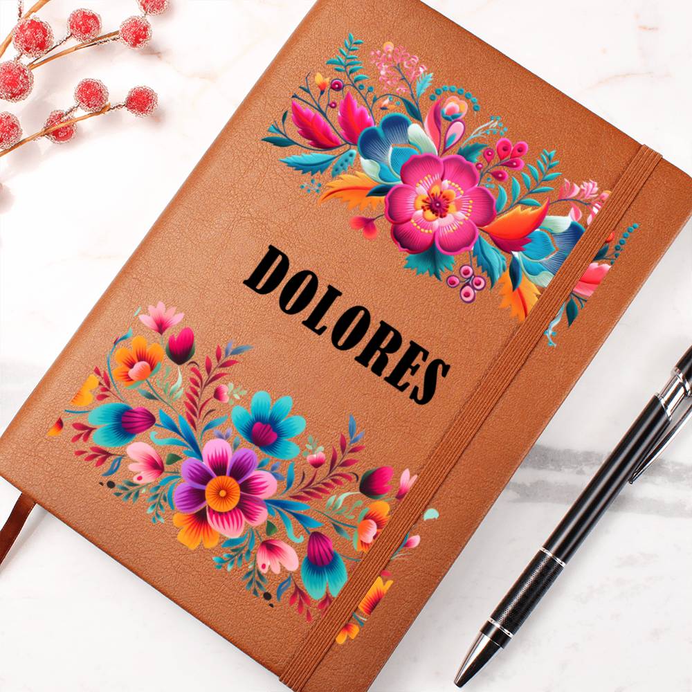 Dolores (Mexican Flowers 2) - Vegan Leather Journal