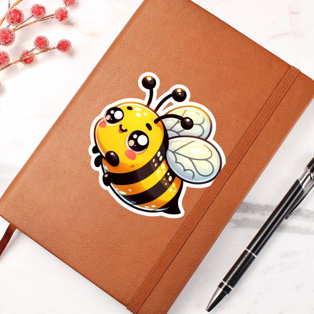 Cute Bee sticker 11 - Vegan Leather Journal