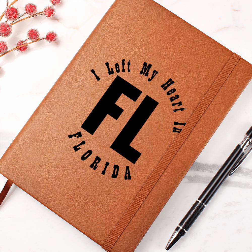 Heart In Florida v01 - Vegan Leather Journal
