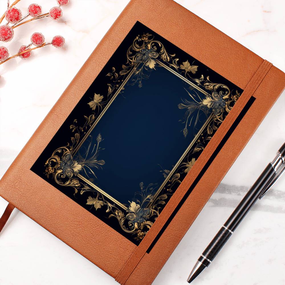 Ornate Gold Cover 009 - Vegan Leather Journal