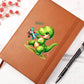 Colorful Baby Dinosaur 002 - Vegan Leather Journal