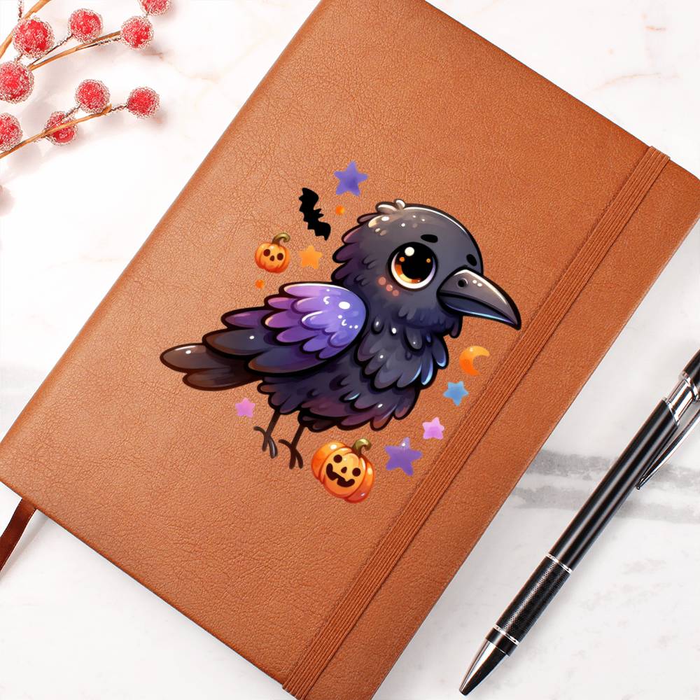 Cute Halloween Sticker 101 - Vegan Leather Journal