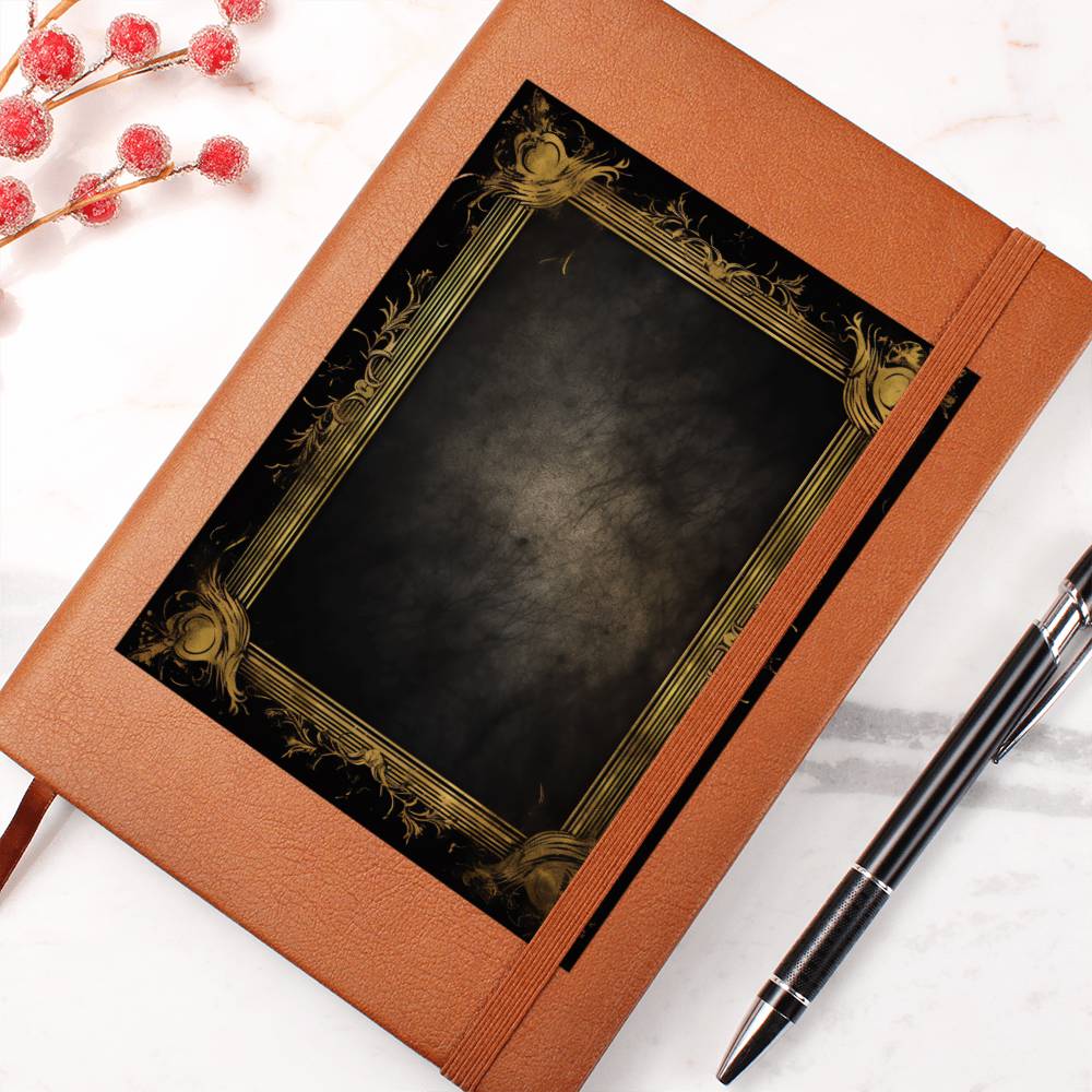 Ornate Gold Cover 025 - Vegan Leather Journal