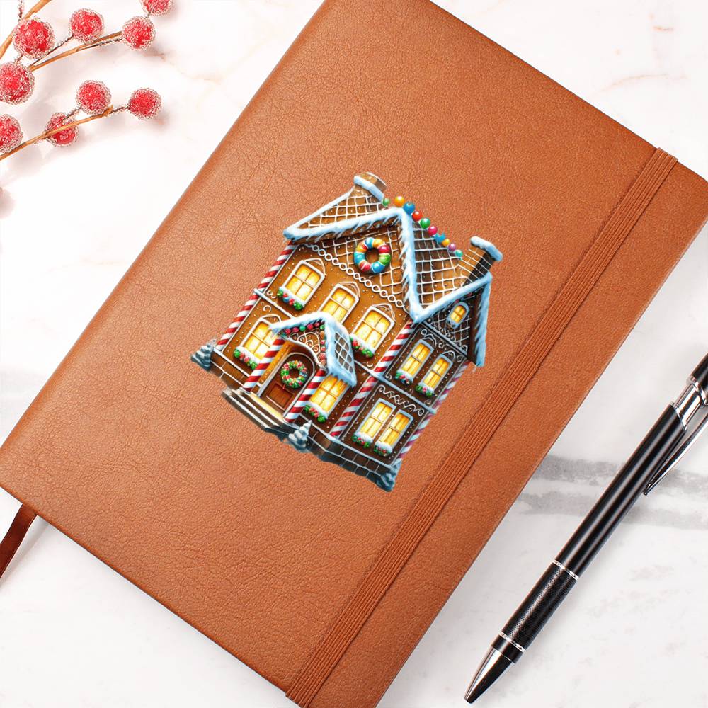 Christmas Gingerbread House 011 - Vegan Leather Journal