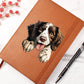 English Springer Spaniel Peeking - Vegan Leather Journal