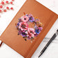 Floral Flower Wreath 077 - Vegan Leather Journal