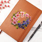 Floral Flower Wreath 100 - Vegan Leather Journal