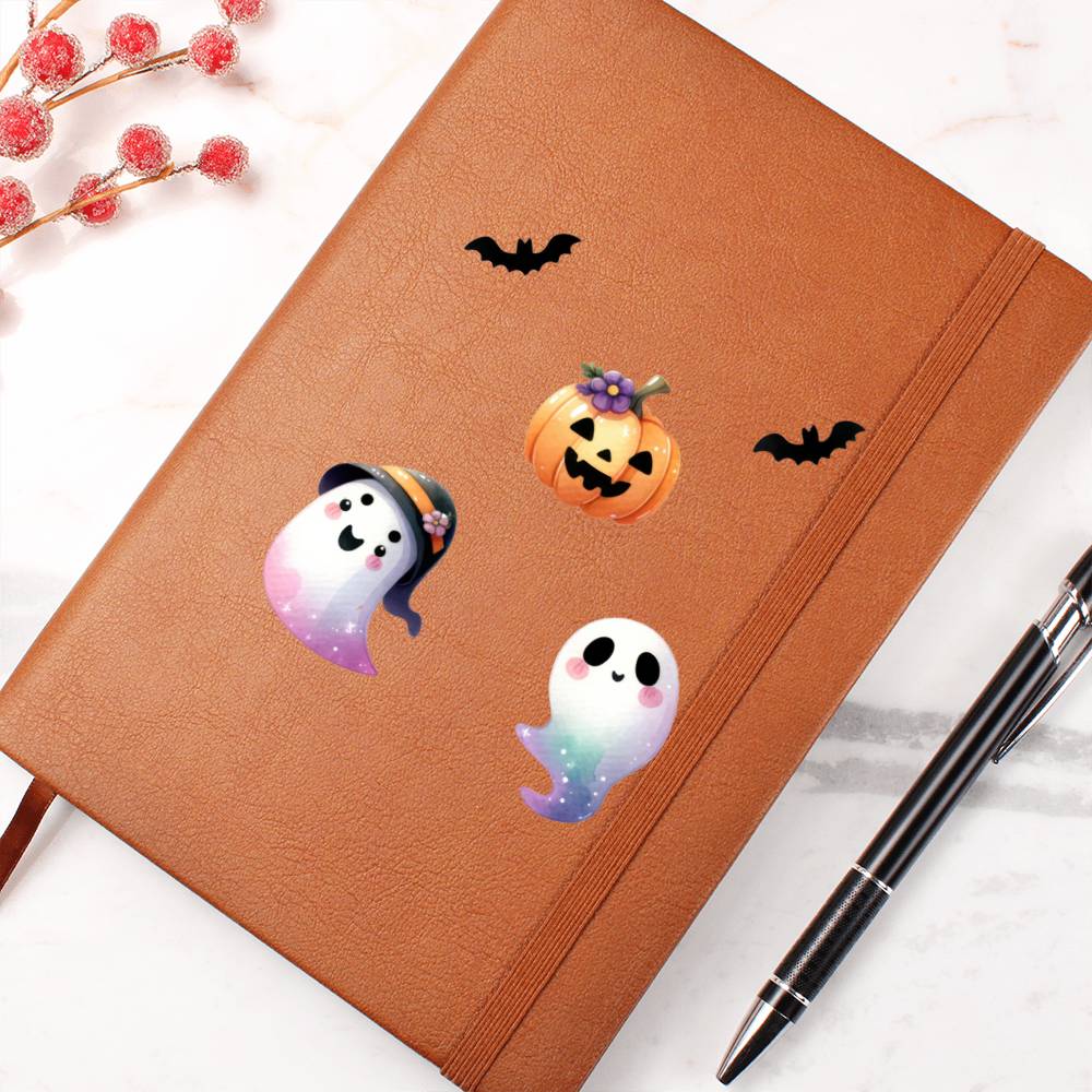 Cute Halloween Sticker 119 - Vegan Leather Journal