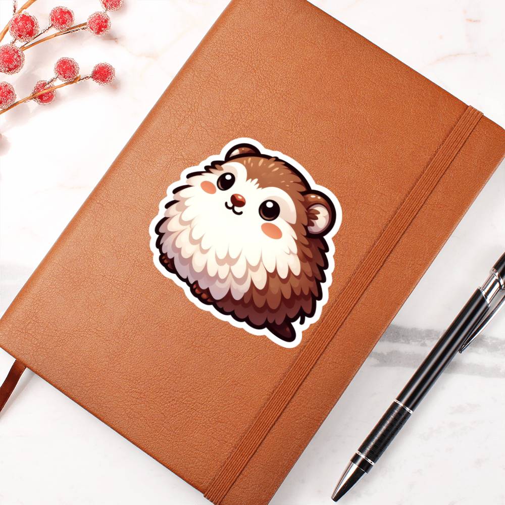 Cute Lemming sticker 84 - Vegan Leather Journal