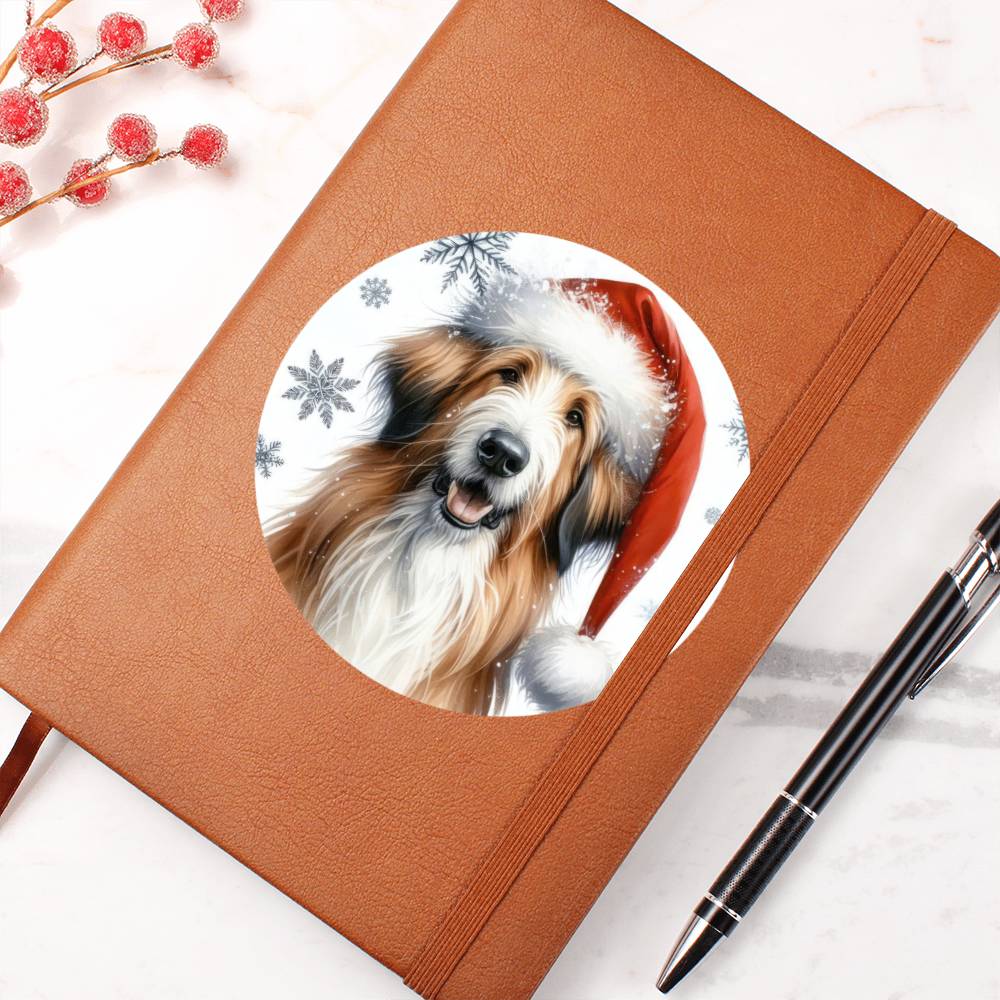 Christmas Dog - Berger Picard - Vegan Leather Journal