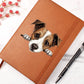 Jack Russell Terrier Peeking - Vegan Leather Journal