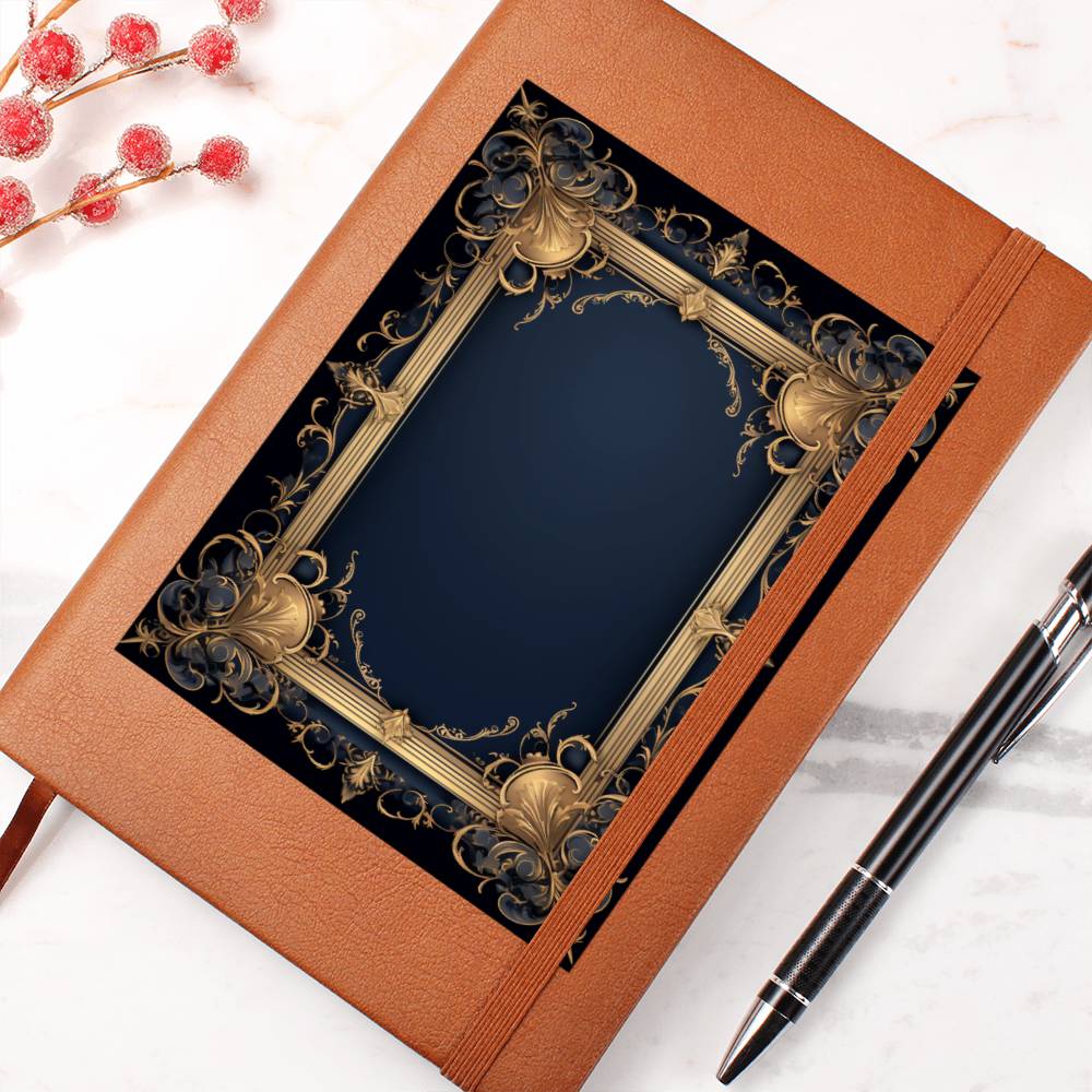 Ornate Gold Cover 111 - Vegan Leather Journal