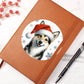 Christmas Dog - Swedish Vallhund - Vegan Leather Journal