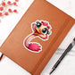 Cute Ostrich sticker 113 - Vegan Leather Journal