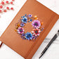 Floral Flower Wreath 074 - Vegan Leather Journal