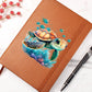 Cute Sea Turtle 001 - Vegan Leather Journal