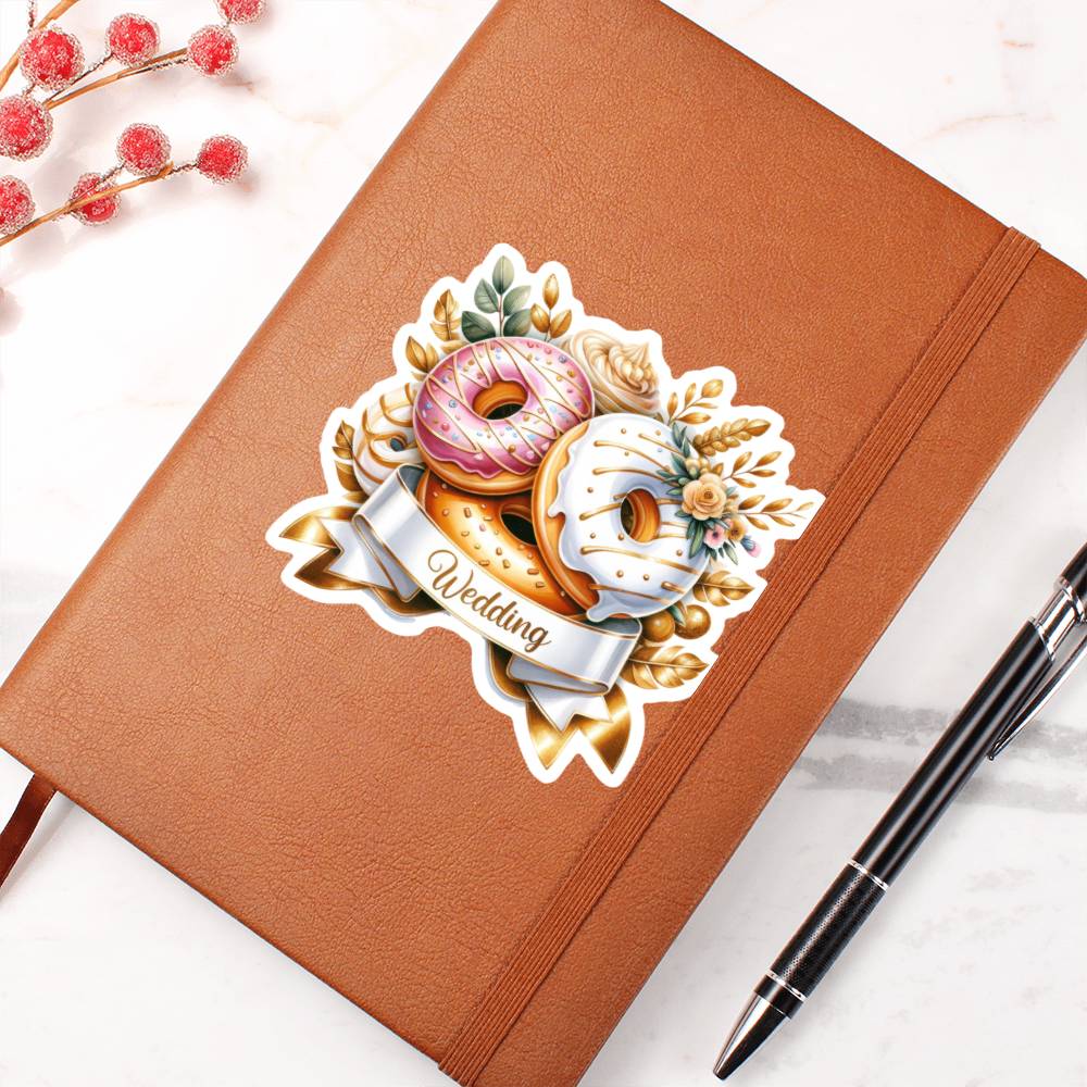 Luxury Wedding Decor Sticker 059 - Vegan Leather Journal