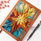 Christmas Stained Glass Design 014 - Vegan Leather Journal