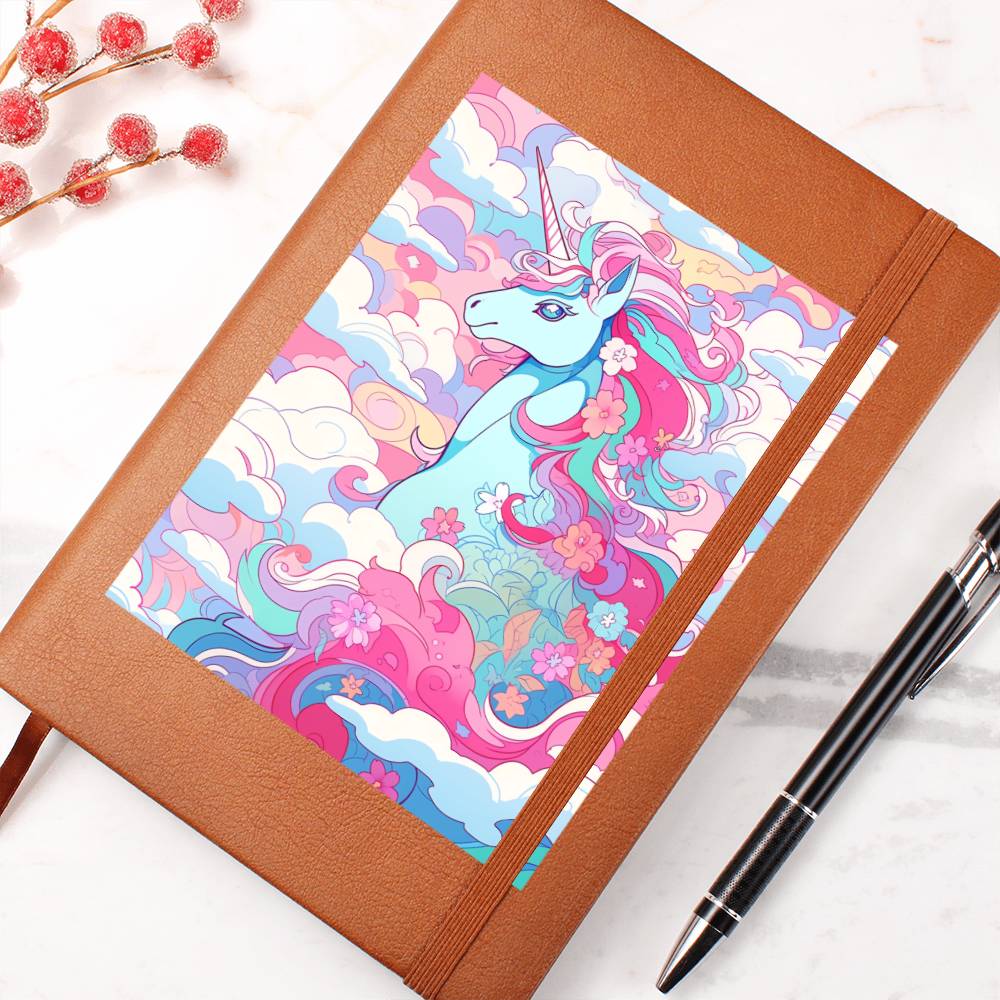 Cute Unicorn 010 - Vegan Leather Journal