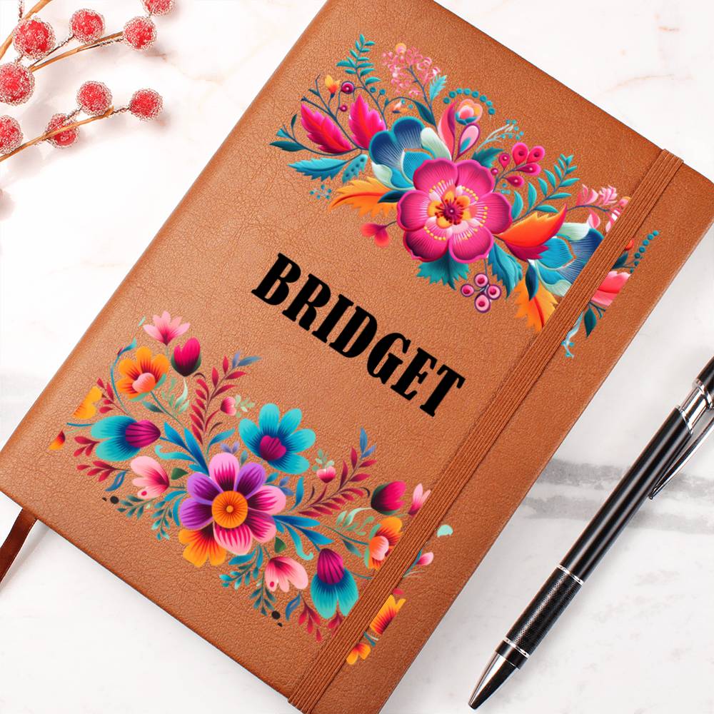 Bridget (Mexican Flowers 2) - Vegan Leather Journal