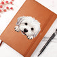 Coton De Tulear Peeking - Vegan Leather Journal