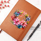 Floral Flower Wreath 021 - Vegan Leather Journal
