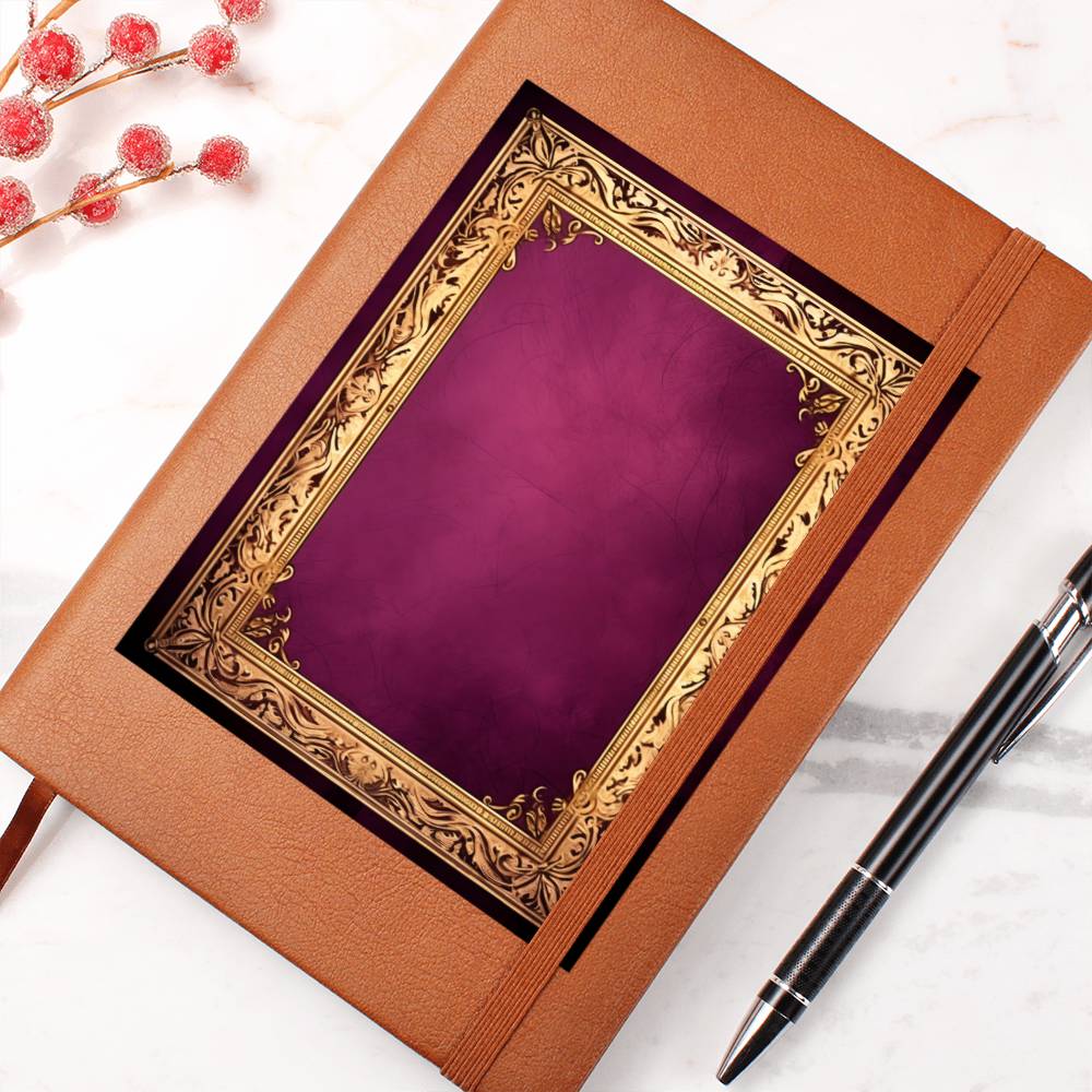 Ornate Gold Cover 030 - Vegan Leather Journal