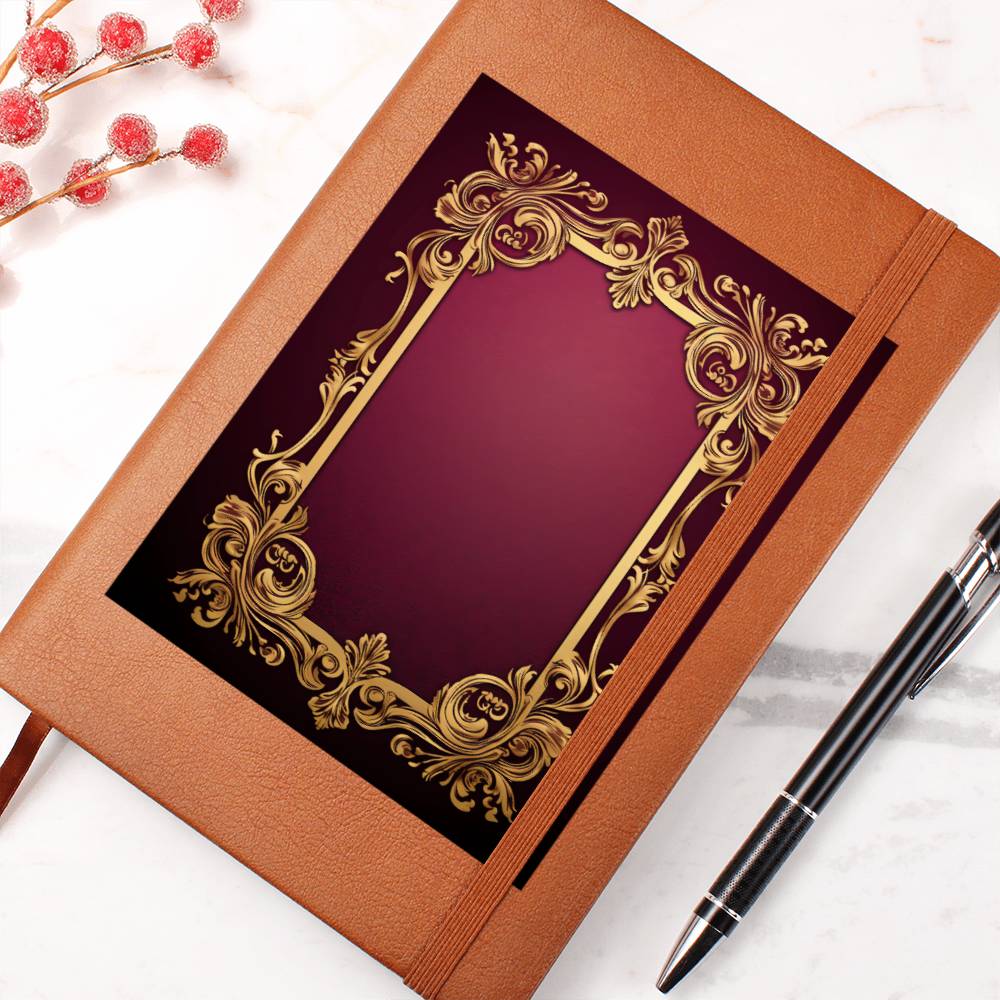 Ornate Gold Cover 075 - Vegan Leather Journal