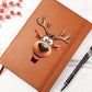 Funny Reindeer Face 03 - Vegan Leather Journal