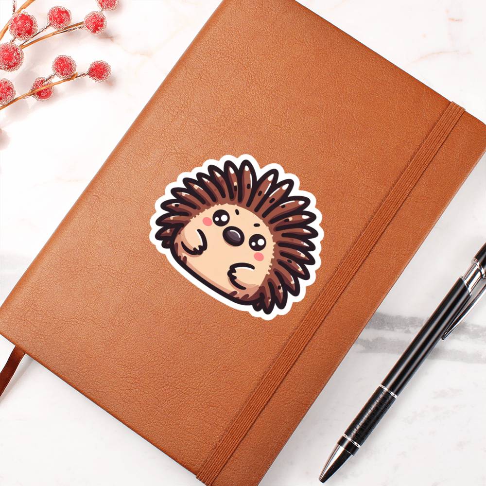 Cute Echidna sticker 44 - Vegan Leather Journal