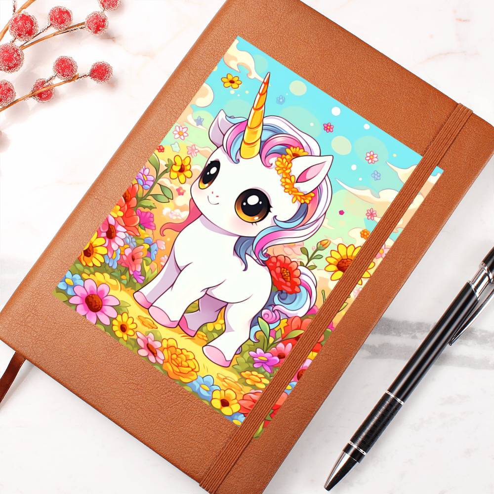 Cute Unicorn 036 - Vegan Leather Journal