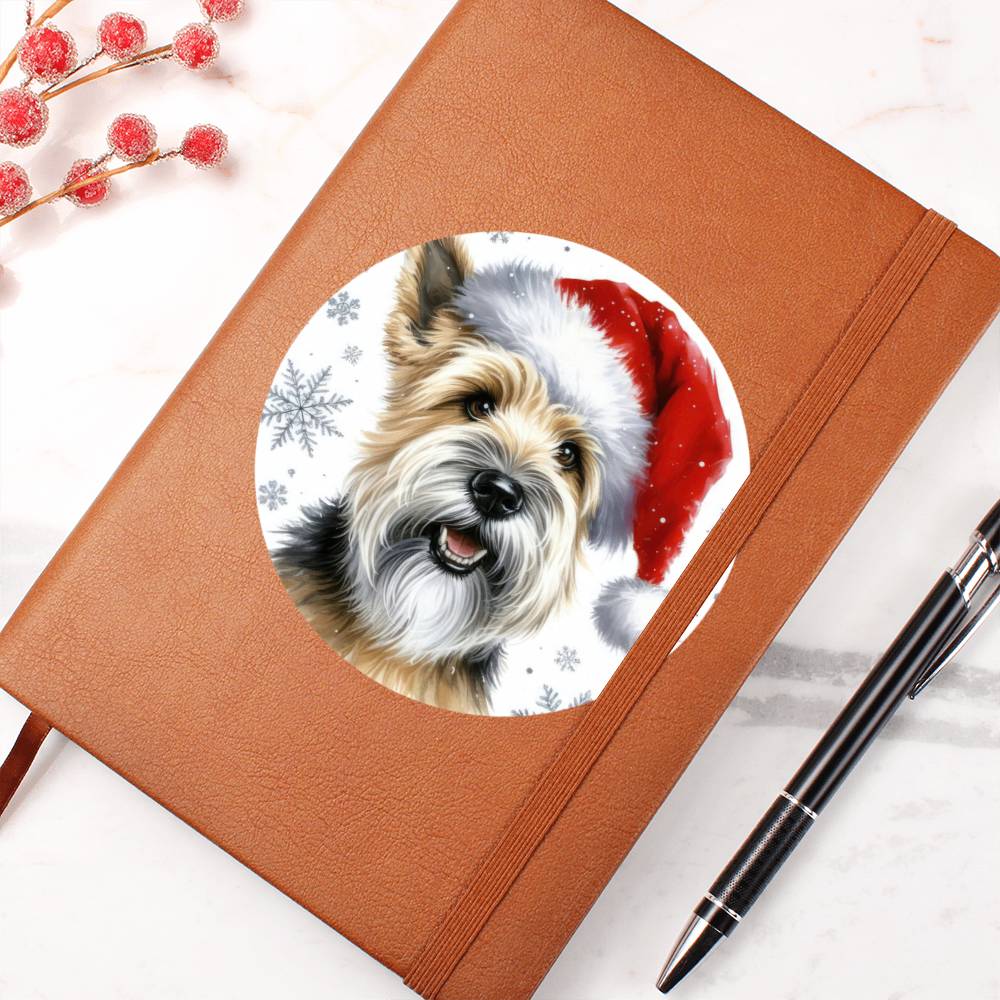 Christmas Dog - Glen of Imaal Terrier - Vegan Leather Journal