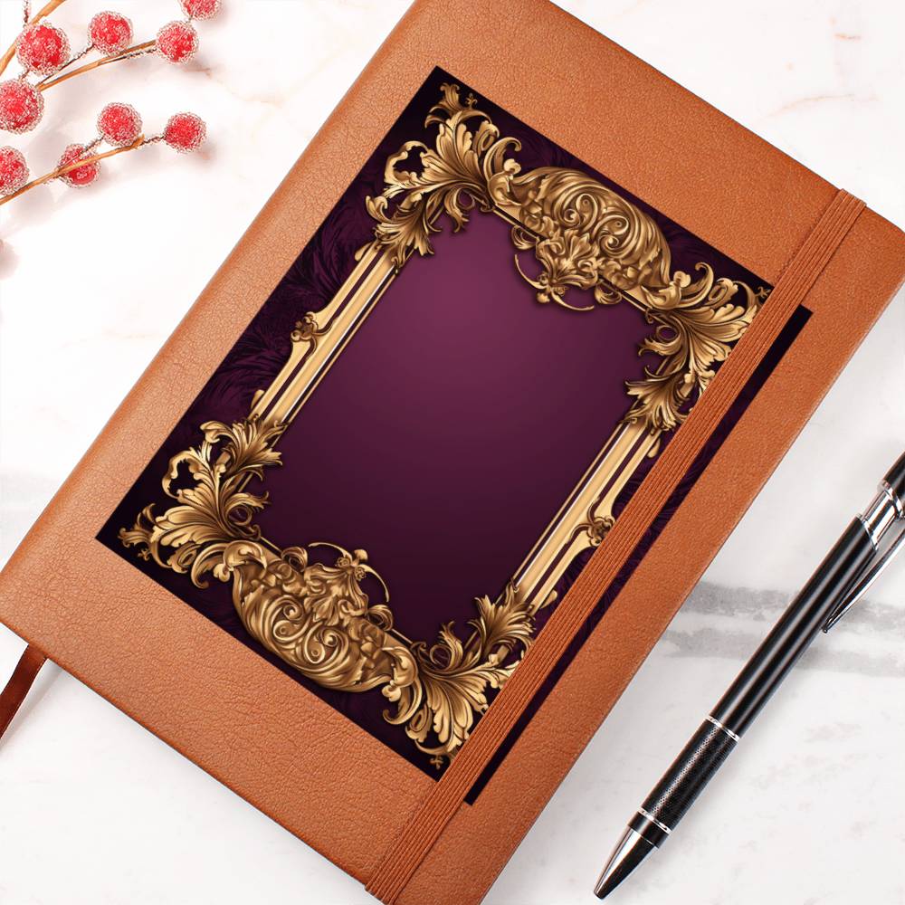 Ornate Gold Cover 061 - Vegan Leather Journal