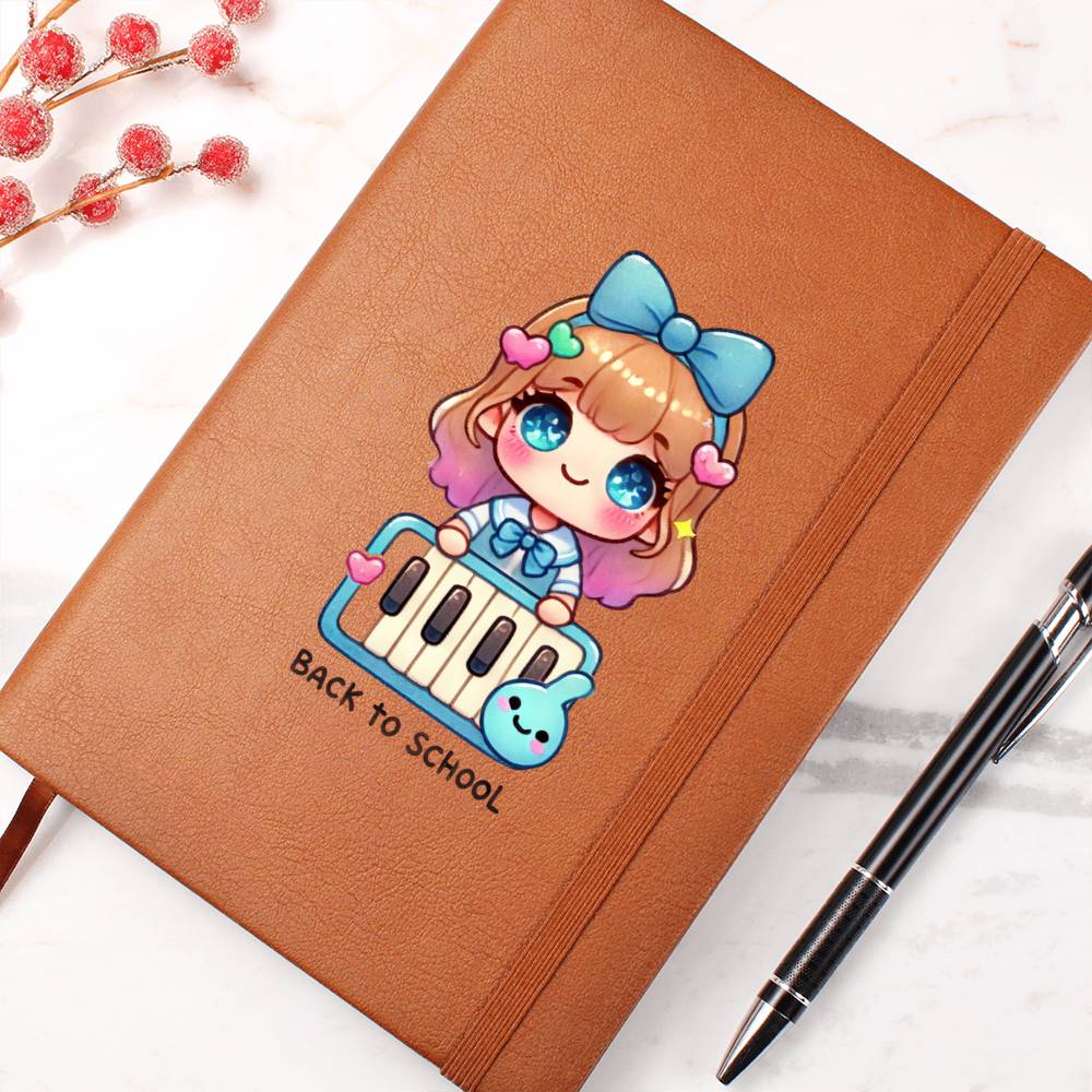 Cute Back to School Sticker 049 - Vegan Leather Journal