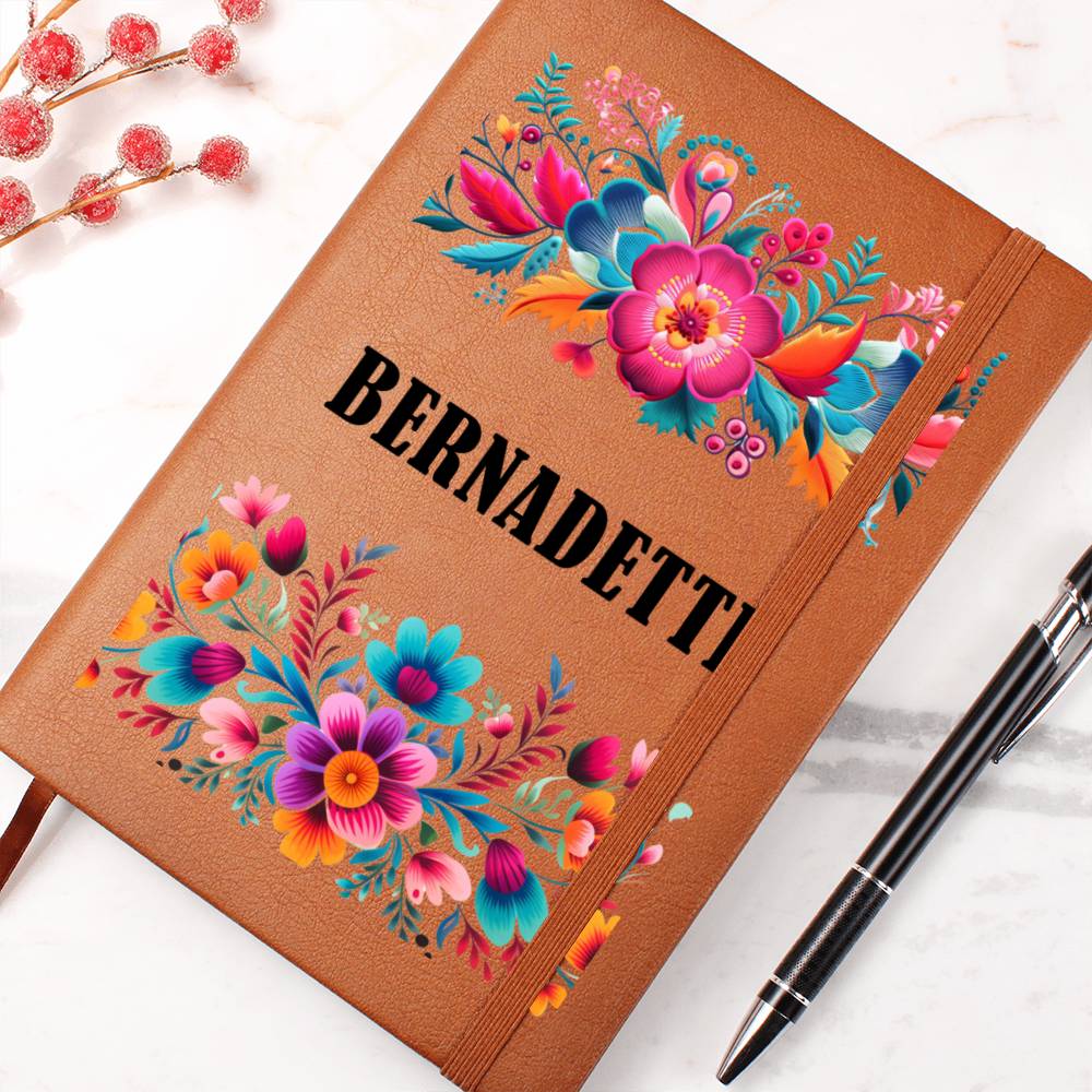 Bernadette (Mexican Flowers 2) - Vegan Leather Journal