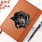 Black Russian Terrier Peeking - Vegan Leather Journal