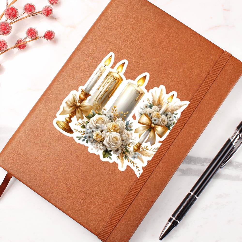 Luxury Wedding Decor Sticker 031 - Vegan Leather Journal