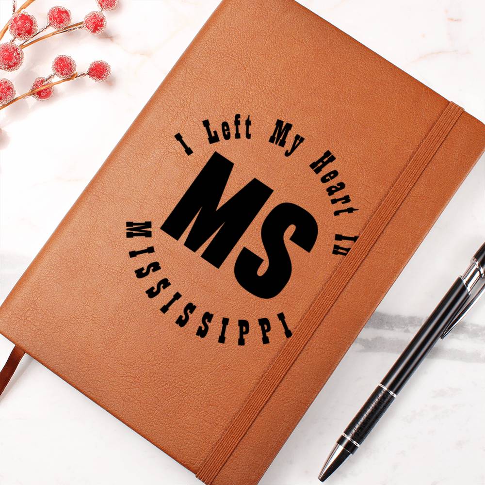 Heart In Mississippi v01 - Vegan Leather Journal