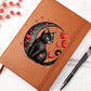 Valentine's Day Black Cat 041 - Vegan Leather Journal