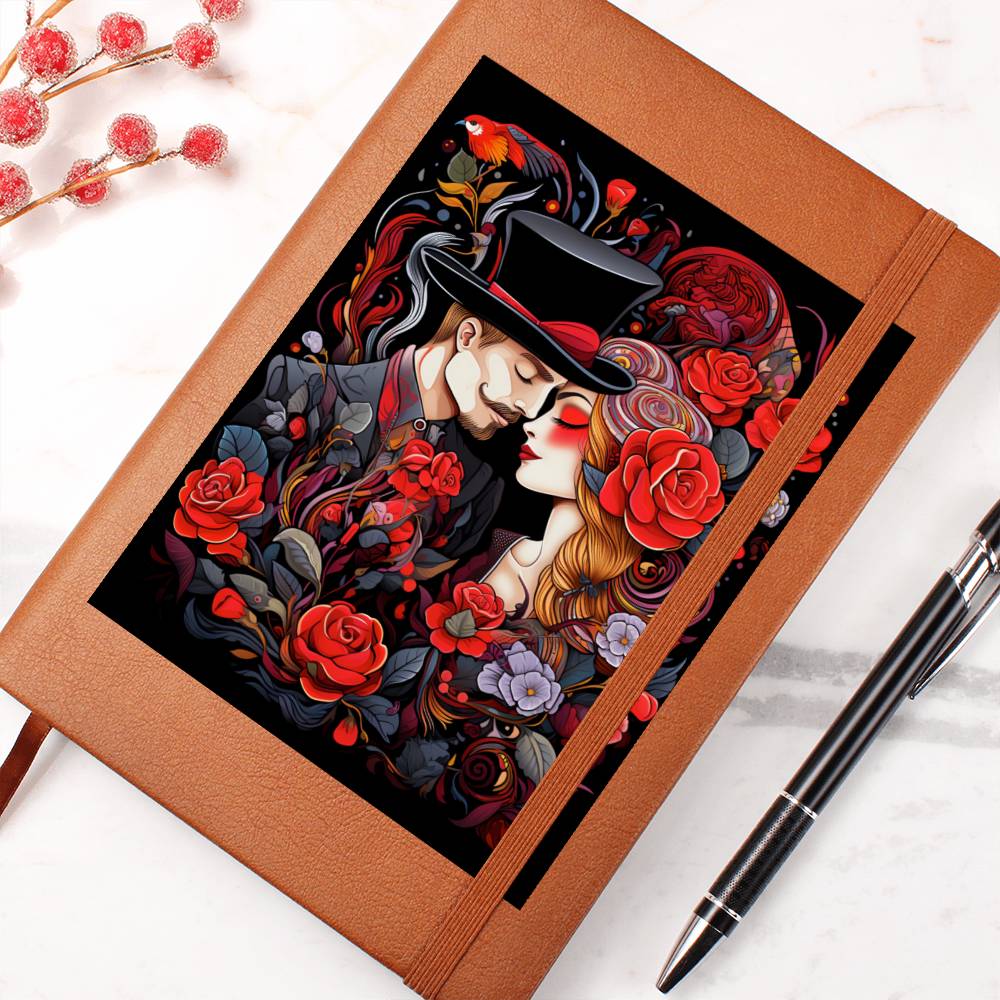 Valentine's Day Art 157 - Vegan Leather Journal