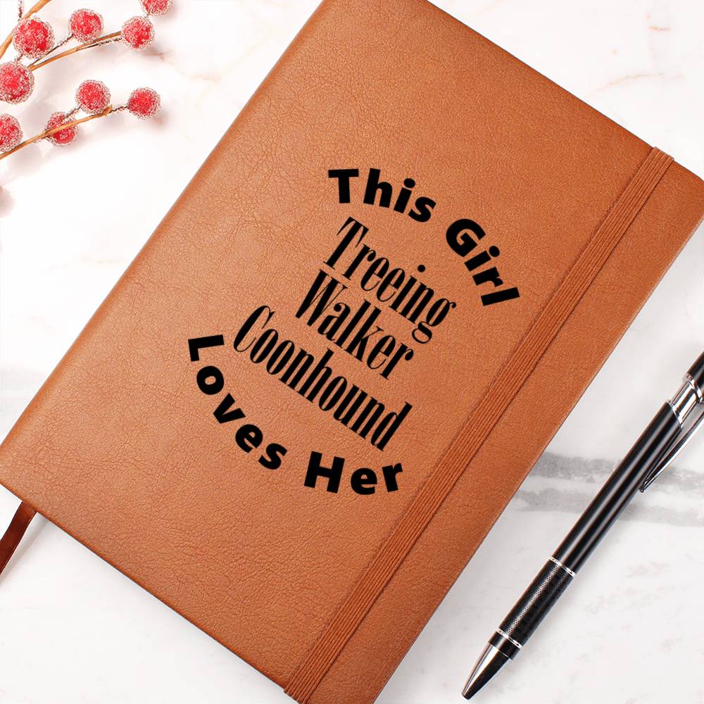 Treeing Walker Coonhound v2 - Vegan Leather Journal