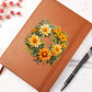 Floral Flower Wreath 144 - Vegan Leather Journal
