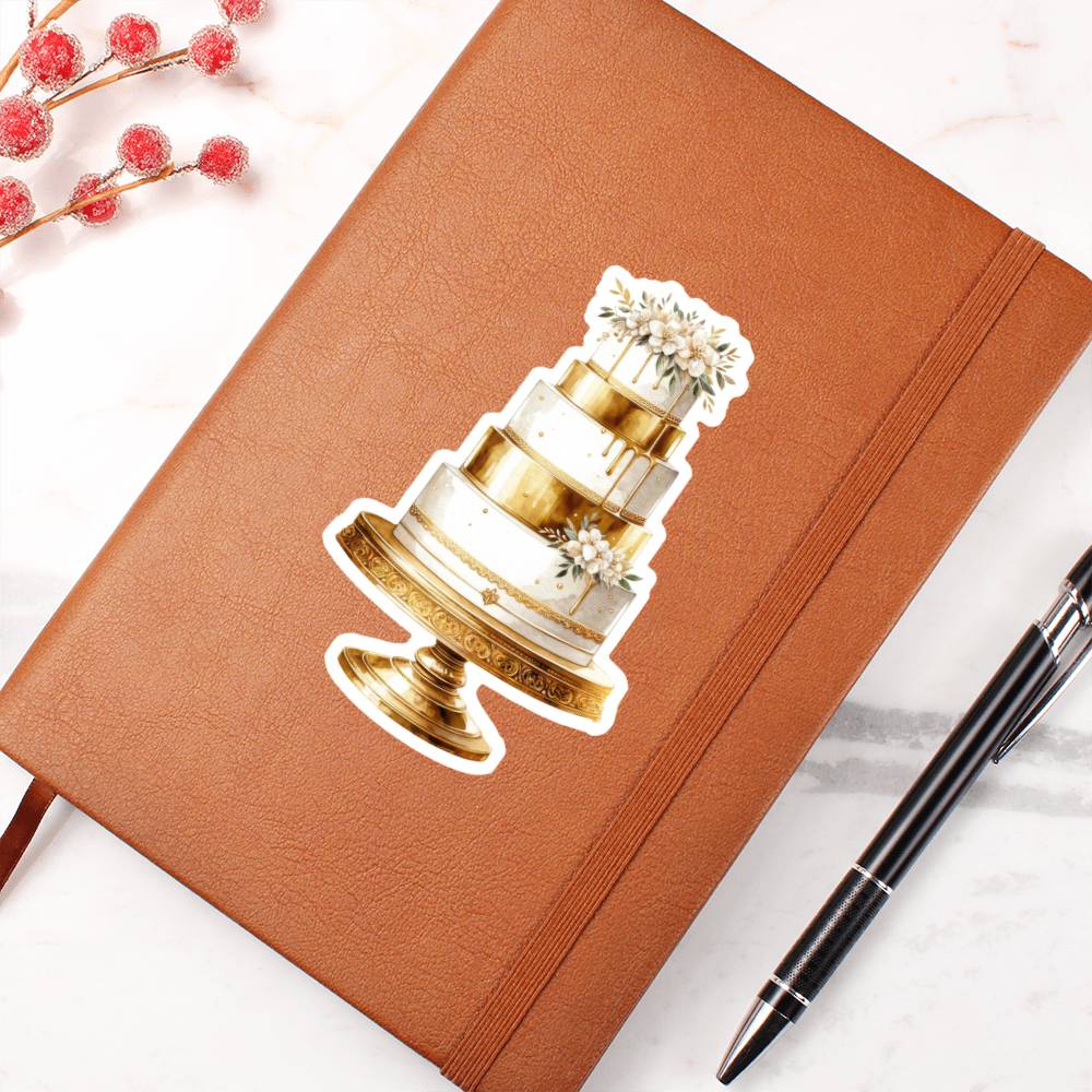 Luxury Wedding Decor Sticker 033 - Vegan Leather Journal