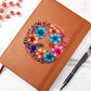 Floral Flower Wreath 010 - Vegan Leather Journal
