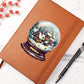 Watercolor Christmas Snow Globe 015 - Vegan Leather Journal