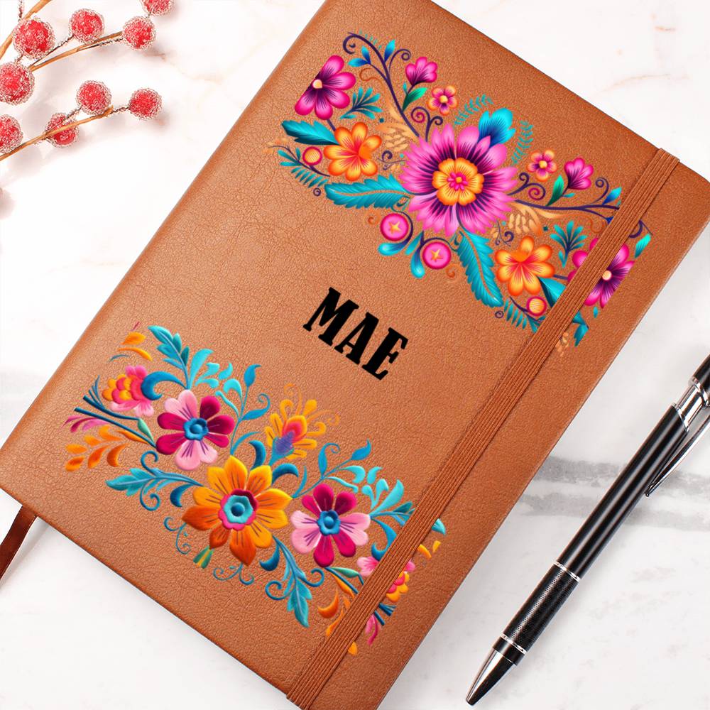 Mae (Mexican Flowers 1) - Vegan Leather Journal