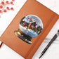Watercolor Christmas Snow Globe 044 - Vegan Leather Journal