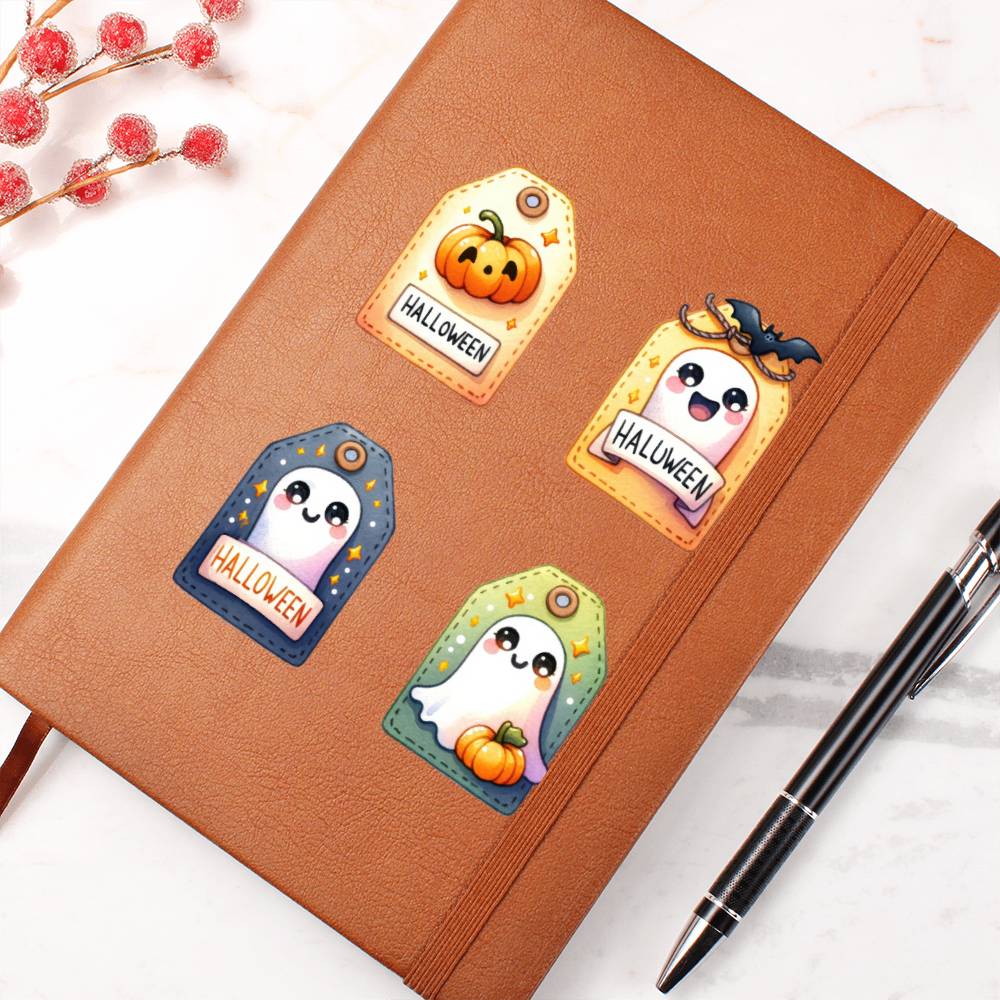 Cute Halloween Sticker 003 - Vegan Leather Journal